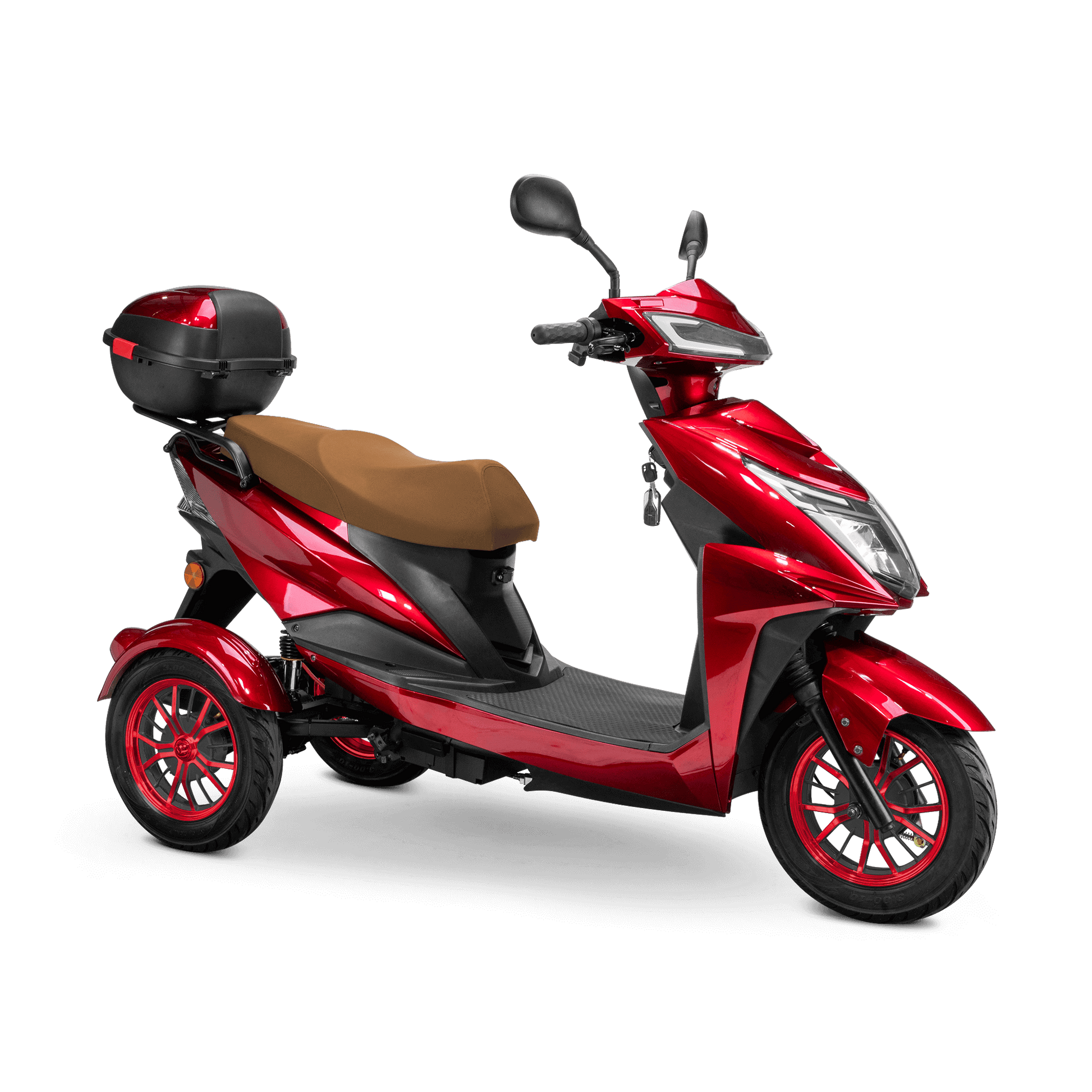 Regal Mobility Scooter - red with brown seat and red wheels