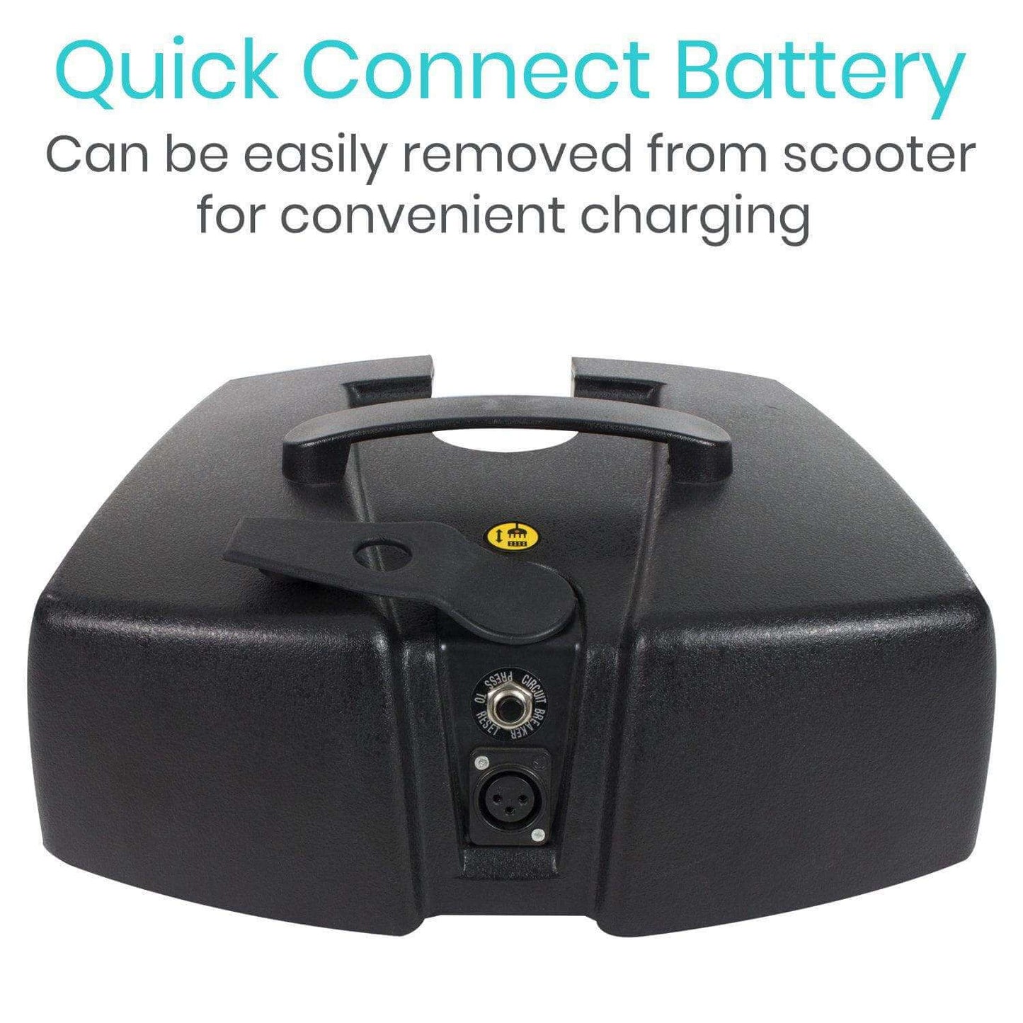 4 Wheel Mobility Scooter - removeable battery close up