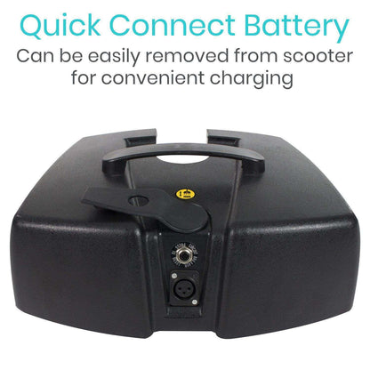 4 Wheel Mobility Scooter - removeable battery close up