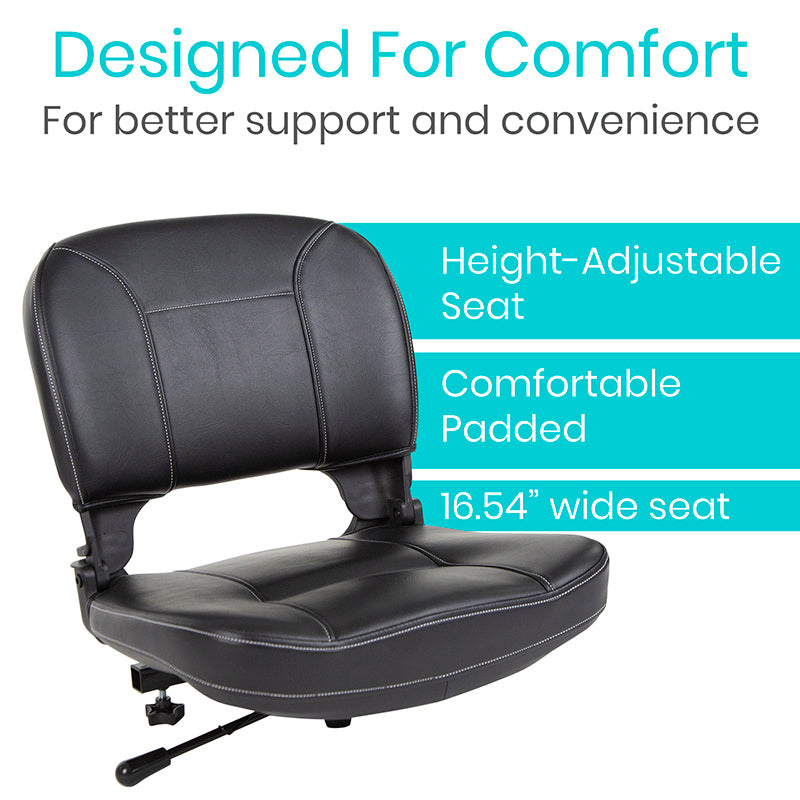 Mobility Scooter - Series A - comfortable seat with dimensions