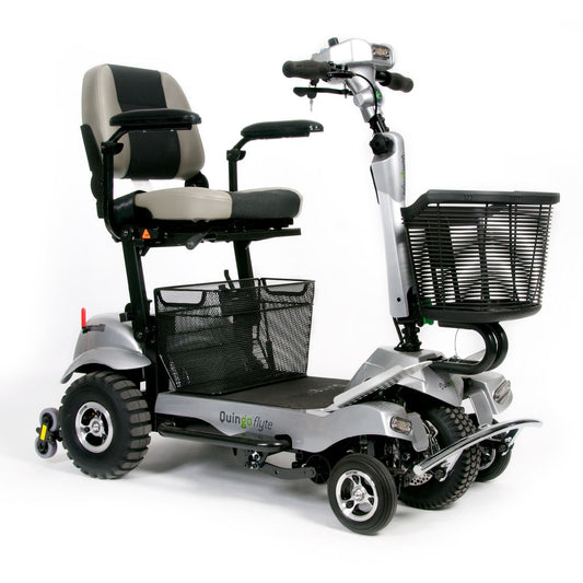 Quingo Flyte Mobility Scooter with MK2 Docking Station - right front