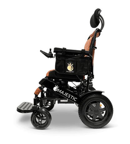 Majestic IQ-9000 Long Range Electric Wheelchair With Recline (17.5” Or 20” Wide Seat) - black frame with taba fabric