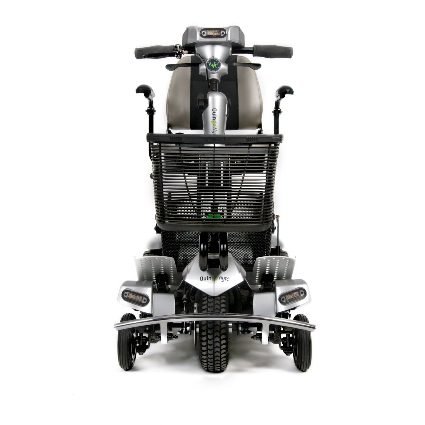 Quingo Flyte Mobility Scooter with MK2 Docking Station - front view