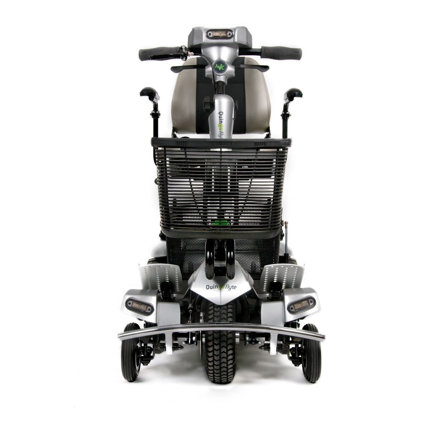 Quingo Flyte Mobility Scooter with MK2 Docking Station - front view