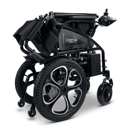 6011 Electric Wheelchair - folded right rear view