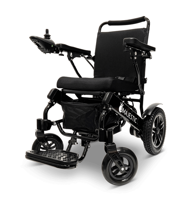 Majestic IQ-8000 Remote Controlled Electric Wheelchair (17.5” Wide Seat) - black standard color right front