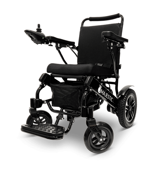 Majestic IQ-8000 Remote Controlled Electric Wheelchair (17.5” Wide Seat) - black standard color right front
