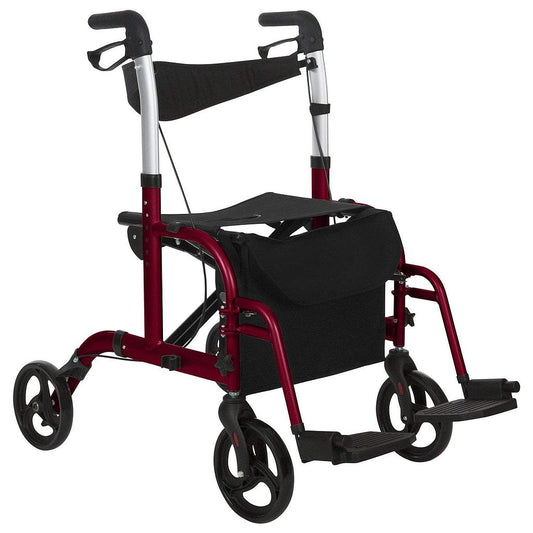 Wheelchair Rollator - red and black colors